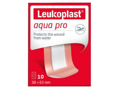 Leukoplast Aqua Pro Dressing Plasters - Waterproof Extra-Thin Adhesive Wound Dressings - Ideal for Swimming/Bathing - Absorbant Padding - 20 PCs