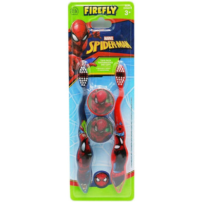 Firefly Spiderman Toothbrush Twin & Caps
